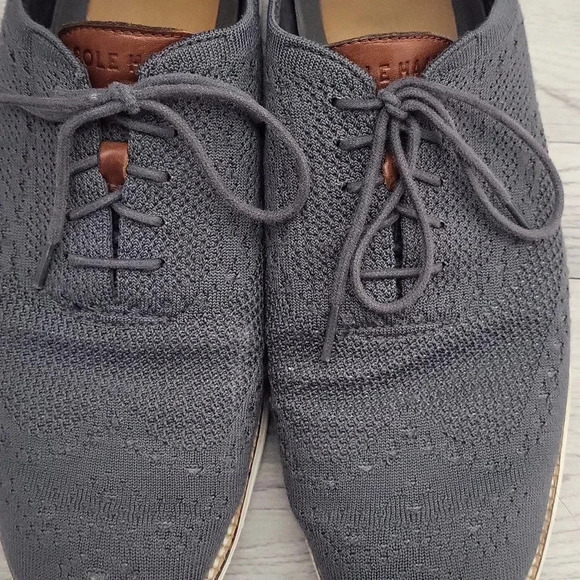 Cole Haan Original Grand Grey‎ Fabric Leather Lace Up Oxford Shoes Mens 9.5 main image 10